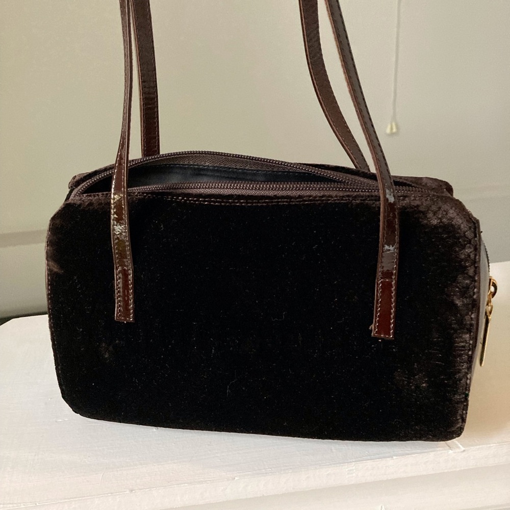 Made in Italy Brown Velvet Bag